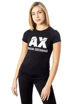 Armani Exchange: Чёрная футболка 