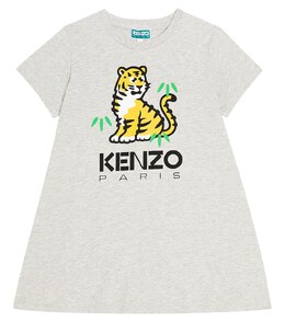 Kenzo: Платье с принтом 