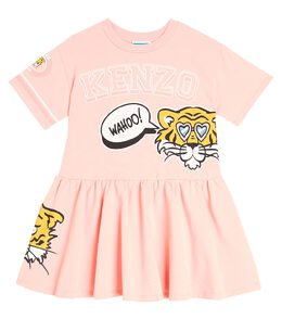 Kenzo: Розовое платье  Tiger