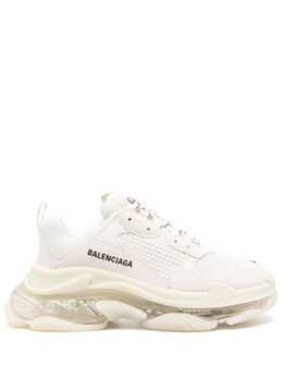 Balenciaga: Белые кроссовки  Triple S Clear Sole