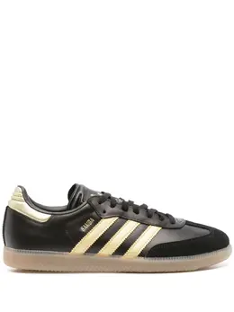 adidas: Чёрные кроссовки  Samba