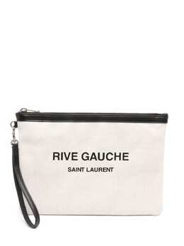 Saint Laurent: Клатч  Rive Gauche с принтом