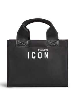 DSQUARED2: Чёрная сумка-шоппер  Icon