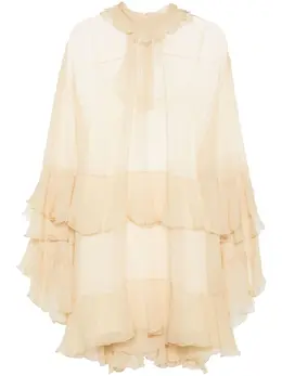 Chloé: Платье с оборками 