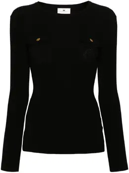 Elisabetta Franchi: Чёрный свитер 