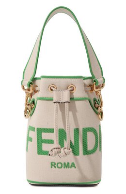 Fendi: Бежевая сумка  Mon Tresor