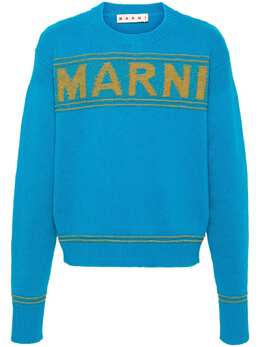 Marni: Голубой свитер 