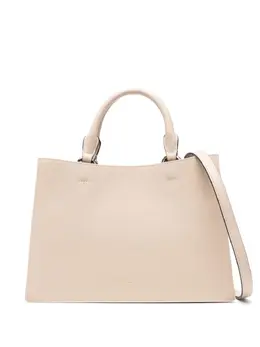 Furla: Бежевая сумка-шоппер 