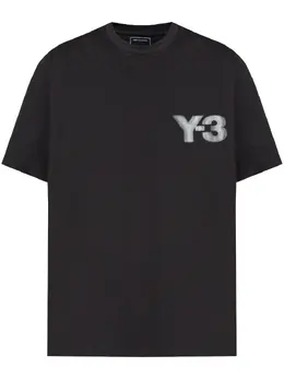 Y-3: Футболка с принтом 