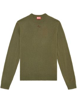 Diesel: Свитер цвета хаки 