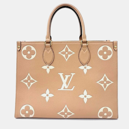 Louis Vuitton: Бежевая сумка-шоппер 