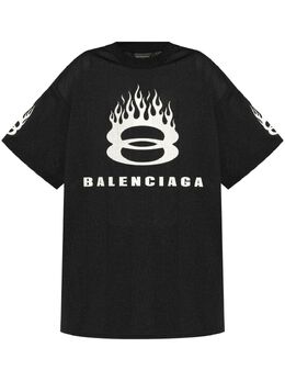 Balenciaga: Футболка с принтом 