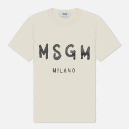 MSGM: Бежевая футболка  Milano