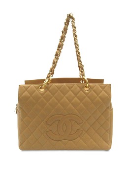 CHANEL Pre-Owned: Коричневая сумка-шоппер 