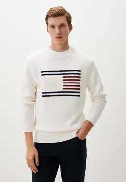 Tommy Hilfiger: Белый свитер 