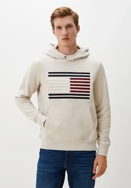 Tommy Hilfiger: Бежевая толстовка 