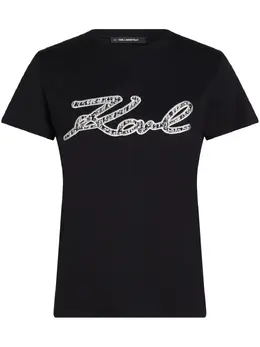 Karl Lagerfeld: Чёрная футболка  Signature