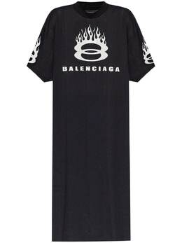 Balenciaga: Платье с принтом 