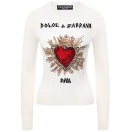 Dolce & Gabbana: Белый свитер 