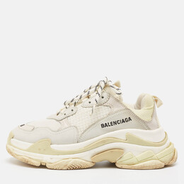 Balenciaga: Белые кроссовки  Triple S