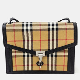 Burberry: Бежевая сумка  Vintage Check