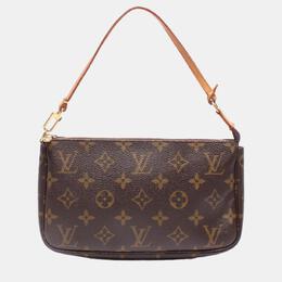 Louis Vuitton: Коричневый клатч  Pochette Accessoires