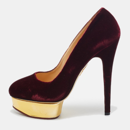 Charlotte Olympia: Бордовые туфли 