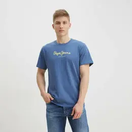 Pepe Jeans: Синяя футболка 