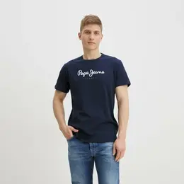 Pepe Jeans: Синяя футболка 