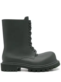 Balenciaga: Тёмные ботинки 