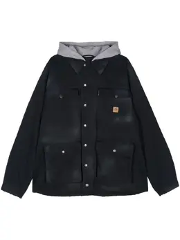 Balenciaga: Синий пуховик 