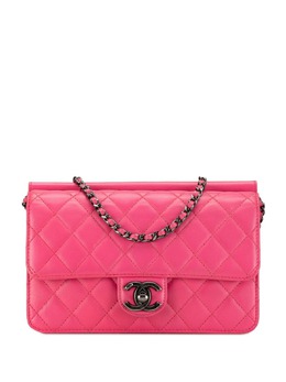 CHANEL Pre-Owned: Розовая сумка через плечо 