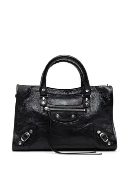 Balenciaga: Чёрная сумка-шоппер 