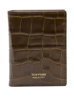 TOM FORD: Коричневый картхолдер  Logo