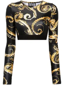 Versace Jeans Couture: Топ с принтом 