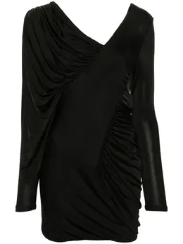 Saint Laurent: Драпированное платье 