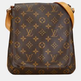 Louis Vuitton: Коричневая сумка  Musette