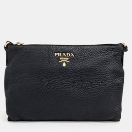 Prada: Чёрная сумка через плечо 