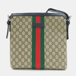 Gucci: Бежевая сумка  GG Supreme