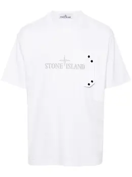 Stone Island: Футболка с принтом 