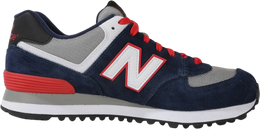 New Balance: Синие кроссовки  574