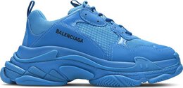 Balenciaga: Голубые кроссовки  Triple S