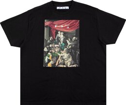 Off-White: Чёрная футболка  Caravaggio Painting