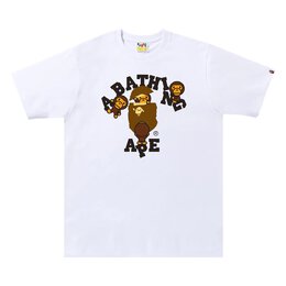 A BATHING APE: Белая футболка 