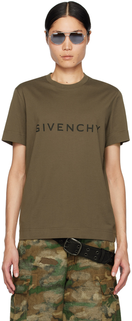 Givenchy: Футболка цвета хаки 