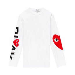 Comme Des Garçons Play: Белая футболка 