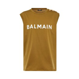 Balmain: Топ цвета хаки 