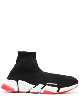 Balenciaga: Чёрные кроссовки  Speed.2