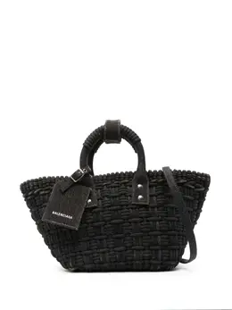 Balenciaga: Чёрная сумка-шоппер  Bistro Basket