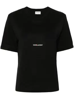 Saint Laurent: Футболка с принтом 